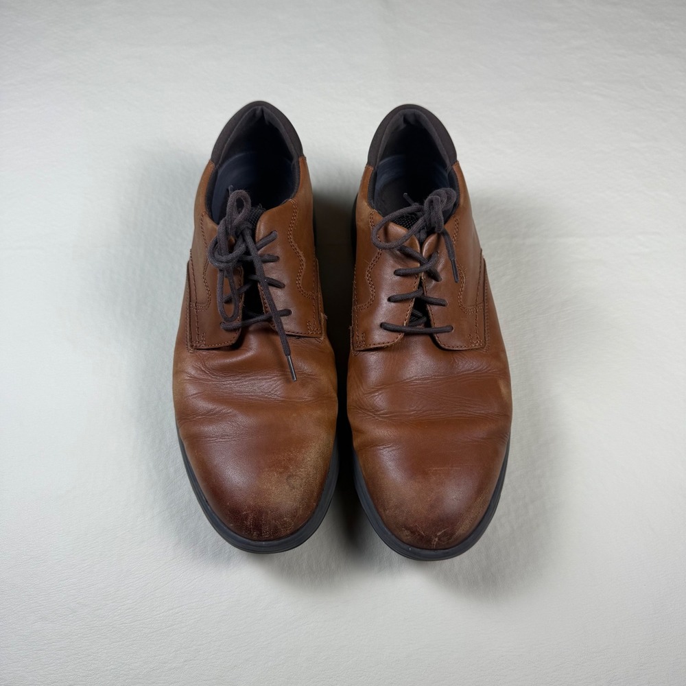 Rockport Mens Tan Leather Lace Up Dress Casual Oxford Shoes Size 11 M